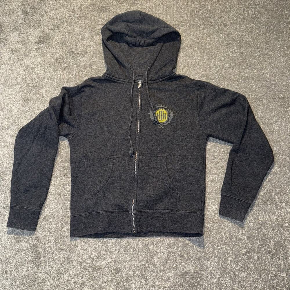 Disney Tower of Terror HTH Hoodie Small Zip Up Gray Rare Park Exclusive Unisex
